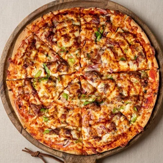 Genghis Khan pizza from Pizza Master, delivered to Chatswood West