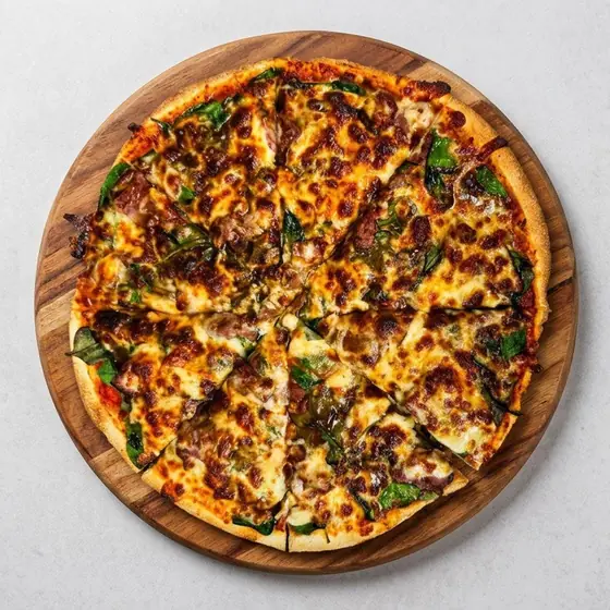 Out Back pizza from Pizza Master, delivered to Gordon