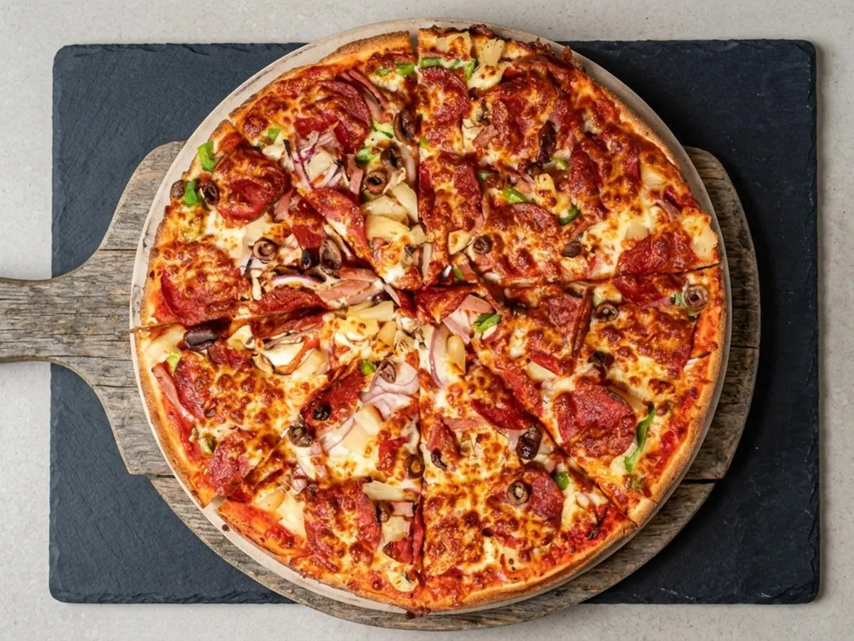 Supreme pizza delivered to Lindfield by Pizza Master